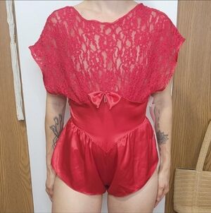 Vintage Terry Russo Lace Lingerie Set size Medium